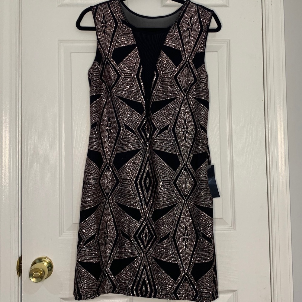 Black and silver sparkle mini dress